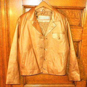 New '90's Vintage BRAEFAIR Leather JACKET Unisex Mod Hipster